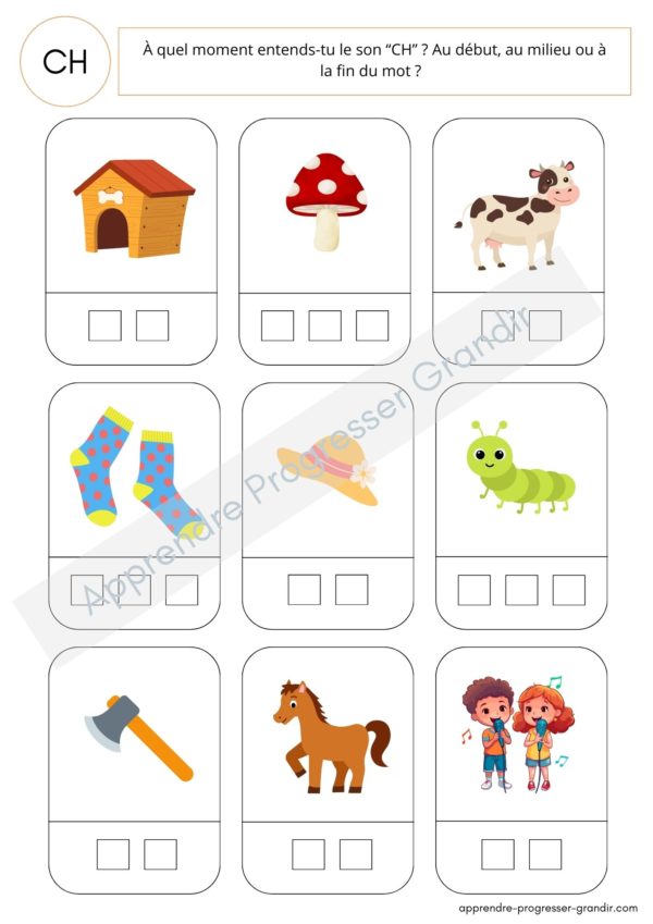 Apprendre et reconnaître le digramme "CH"