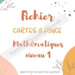 Cartes à pince - apprendre à compter jusqu'à 10