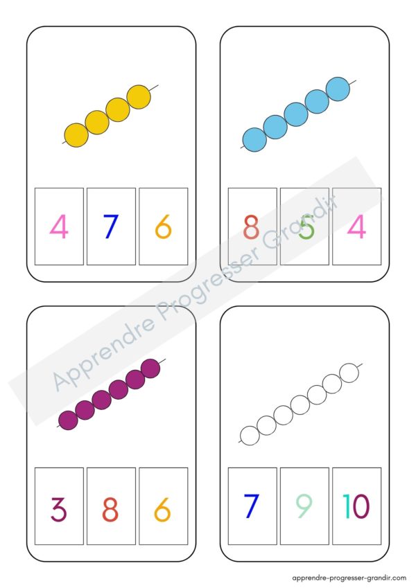 Cartes à pince - apprendre à compter jusqu'à 10