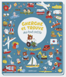 Album cherche et trouve - les véhicules des éditions Auzou : idéal pour apprendre à compter et à dénombrer en maternelle