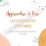 Lire et reconnaître les lettres dans les écritures scriptes et cursives - fichier téléchargeable - apprendre progresser grandir