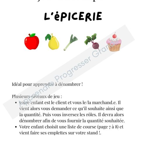 jeu épicerie à imprimer – gratuit – Apprendre Progresser Grandir jeu épicerie à imprimer - gratuit - Apprendre Progresser Grandir